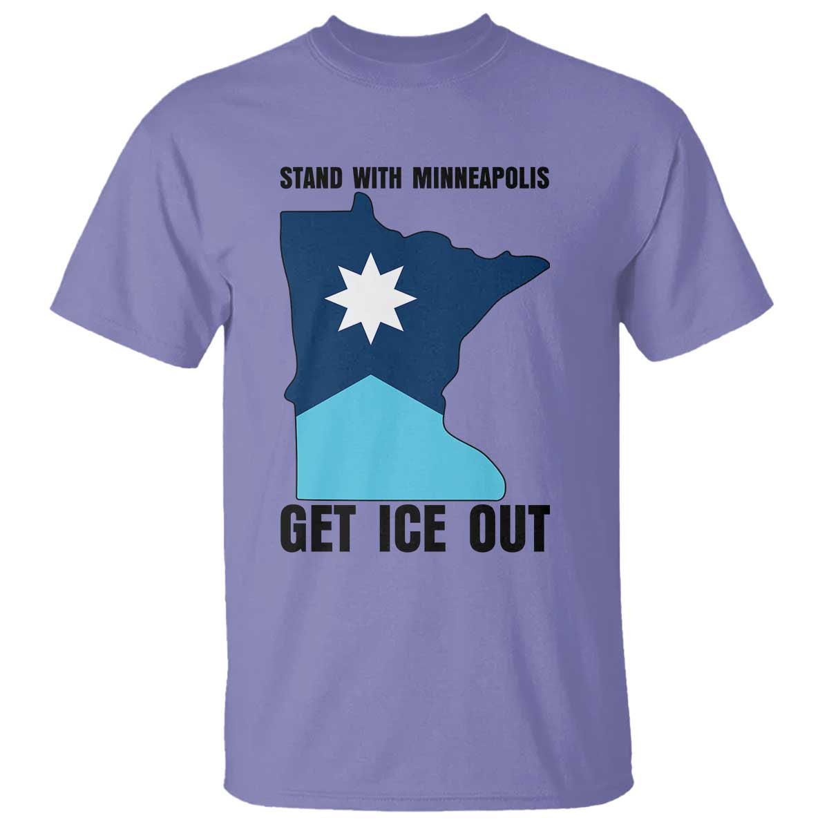 Stand With Minneapolis T Shirt Social Justice Support TS12 Violet Print Your Wear