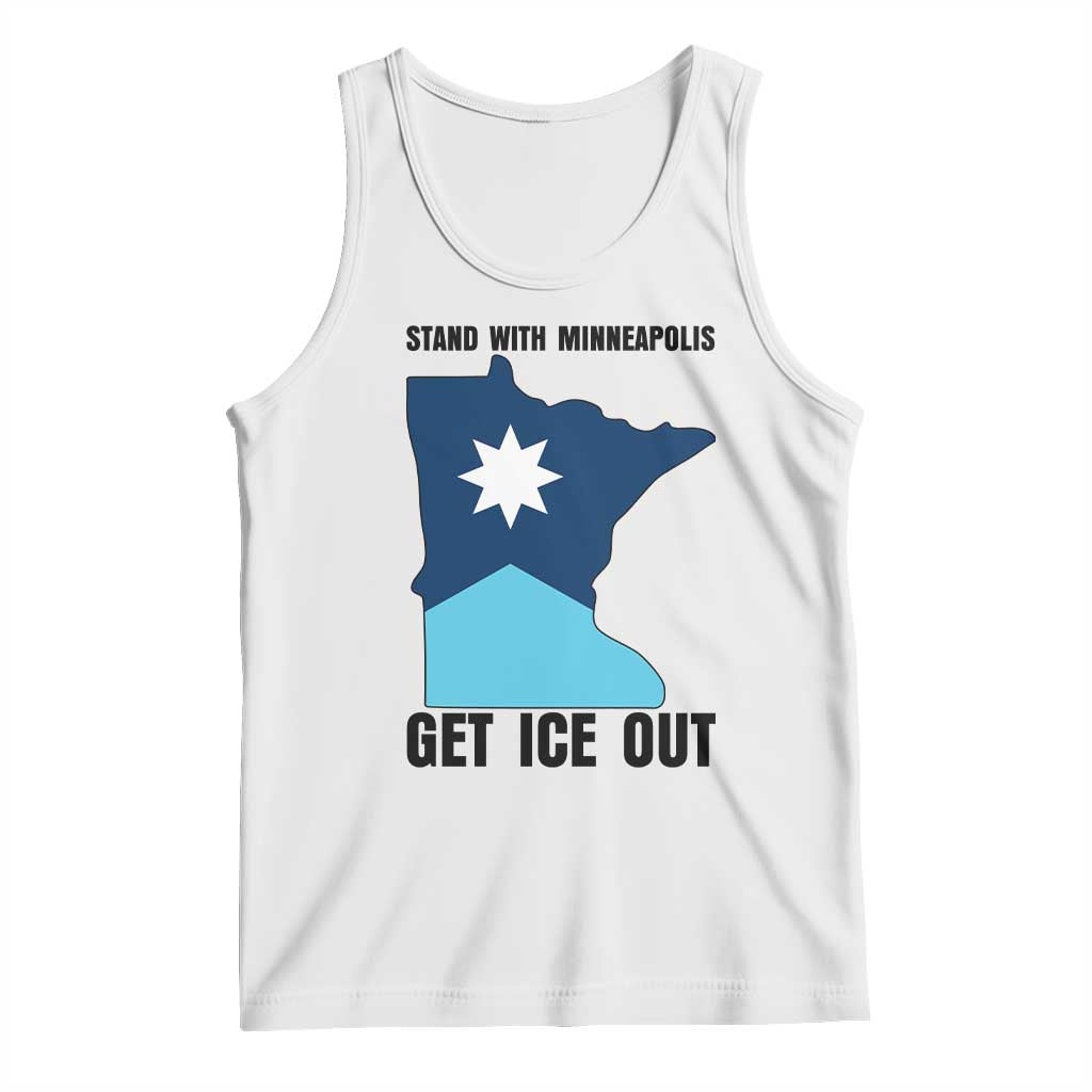 Stand With Minneapolis Tank Top Social Justice Support TS12 White Print Your Wear