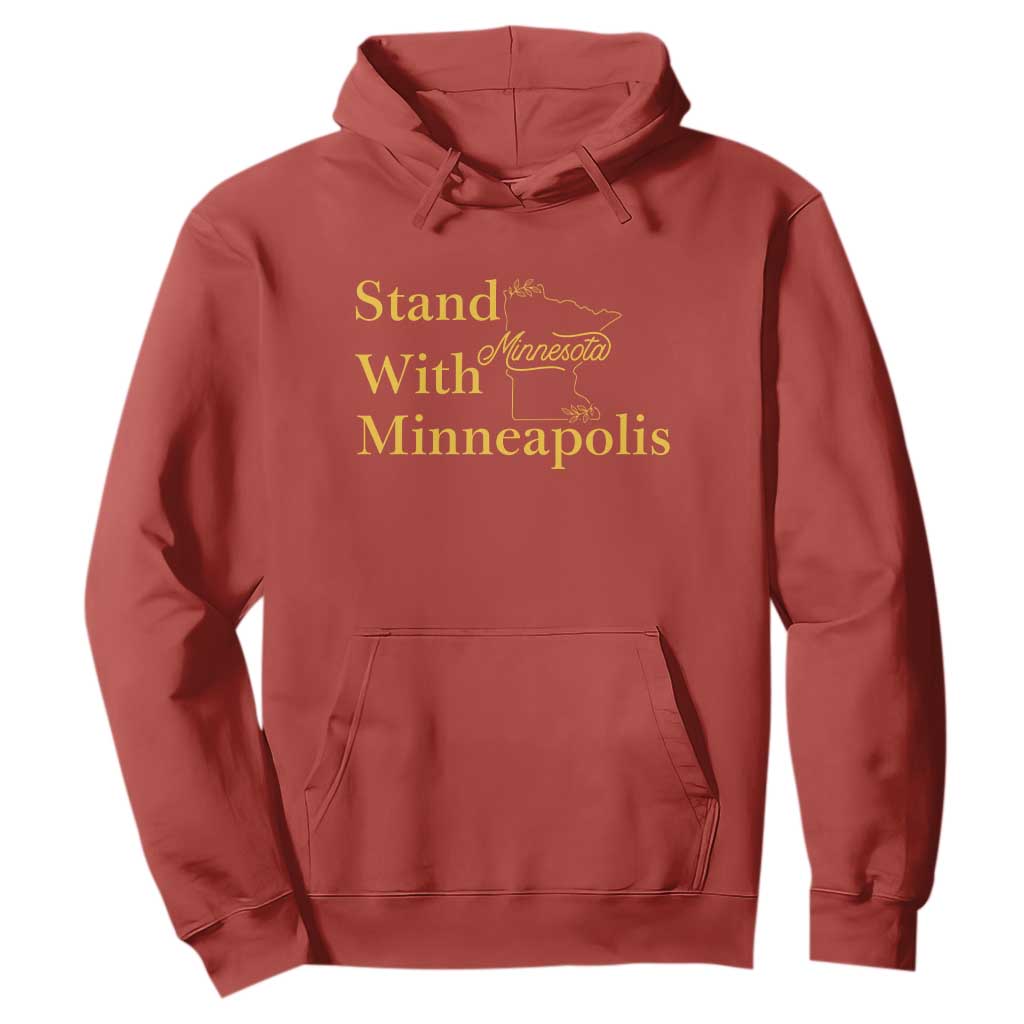 Stand With Minneapolis Hoodie Community And Social Justice Gift TS12 Red Print Your Wear