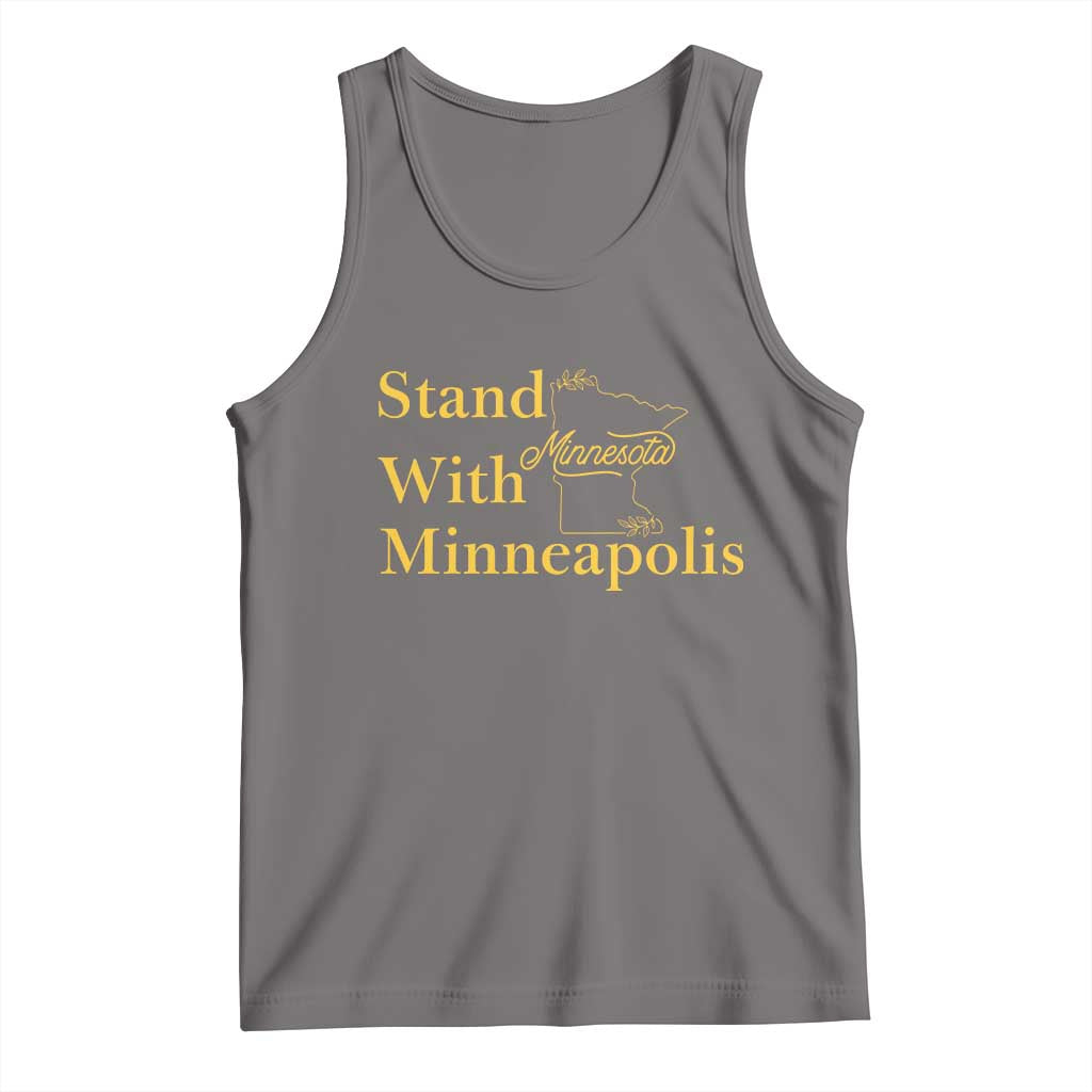 Stand With Minneapolis Tank Top Community And Social Justice Gift TS12 Deep Heather Print Your Wear