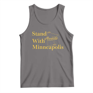 Stand With Minneapolis Tank Top Community And Social Justice Gift TS12 Deep Heather Print Your Wear