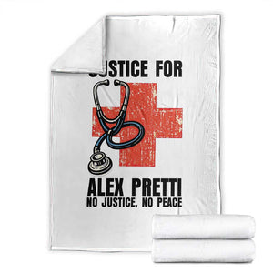 Justice For Alex Pretti Throw Blanket Minneapolis Support Gift TS12 White Print Your Wear