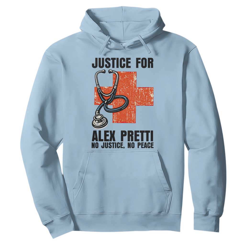 Justice For Alex Pretti Hoodie Minneapolis Support Gift TS12 Light Blue Print Your Wear