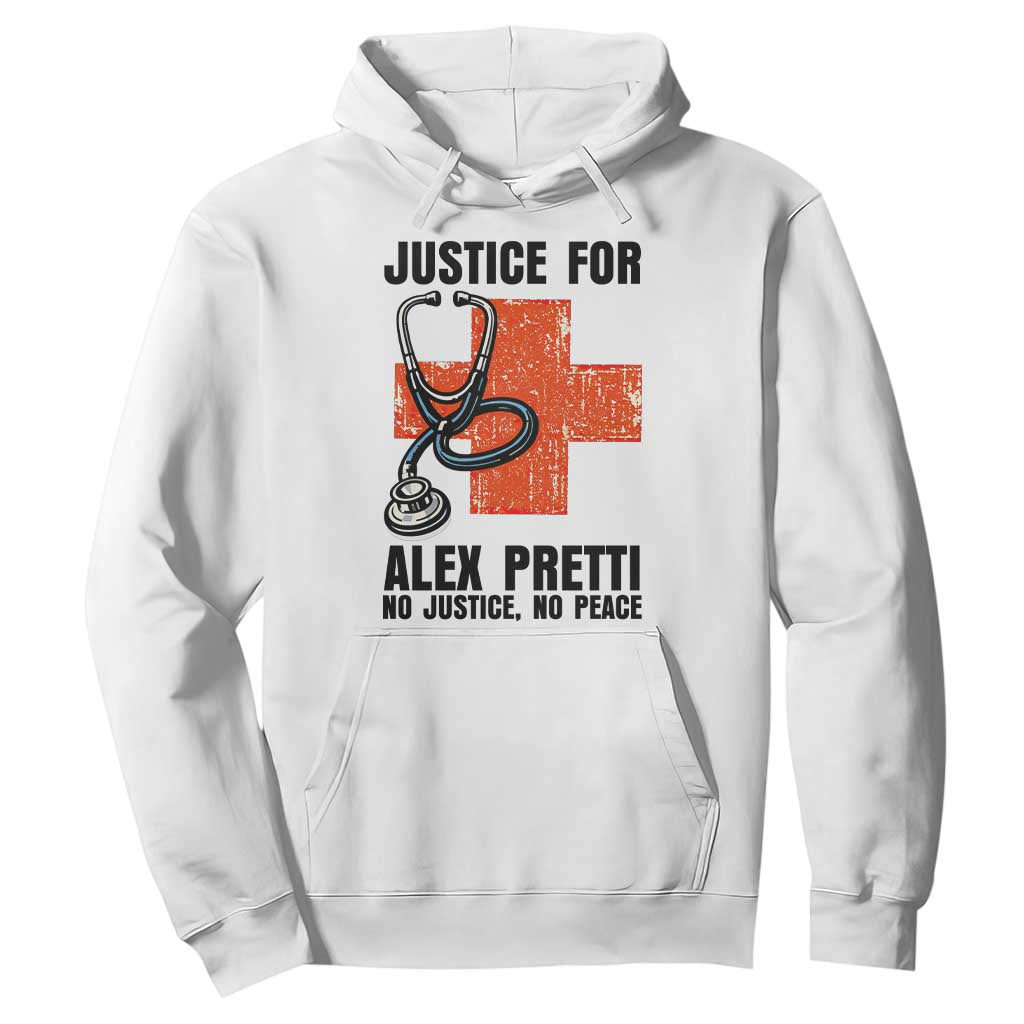 Justice For Alex Pretti Hoodie Minneapolis Support Gift TS12 White Print Your Wear