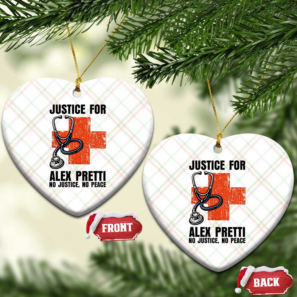 Justice For Alex Pretti Ceramic Ornament Minneapolis Support Gift TS12 Print Your Wear