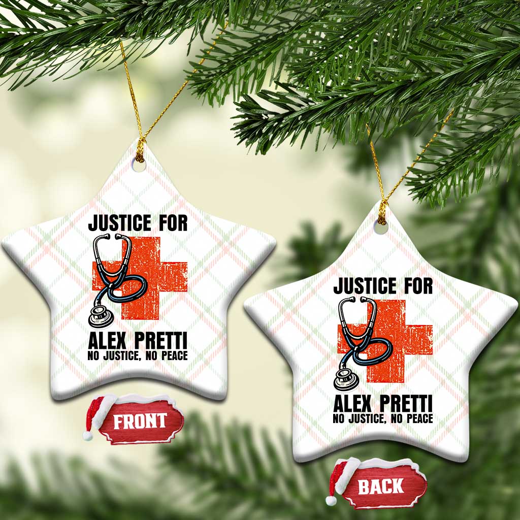 Justice For Alex Pretti Ceramic Ornament Minneapolis Support Gift TS12 Print Your Wear
