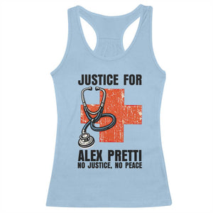 Justice For Alex Pretti Racerback Tank Top Minneapolis Support Gift TS12 Light Blue Print Your Wear