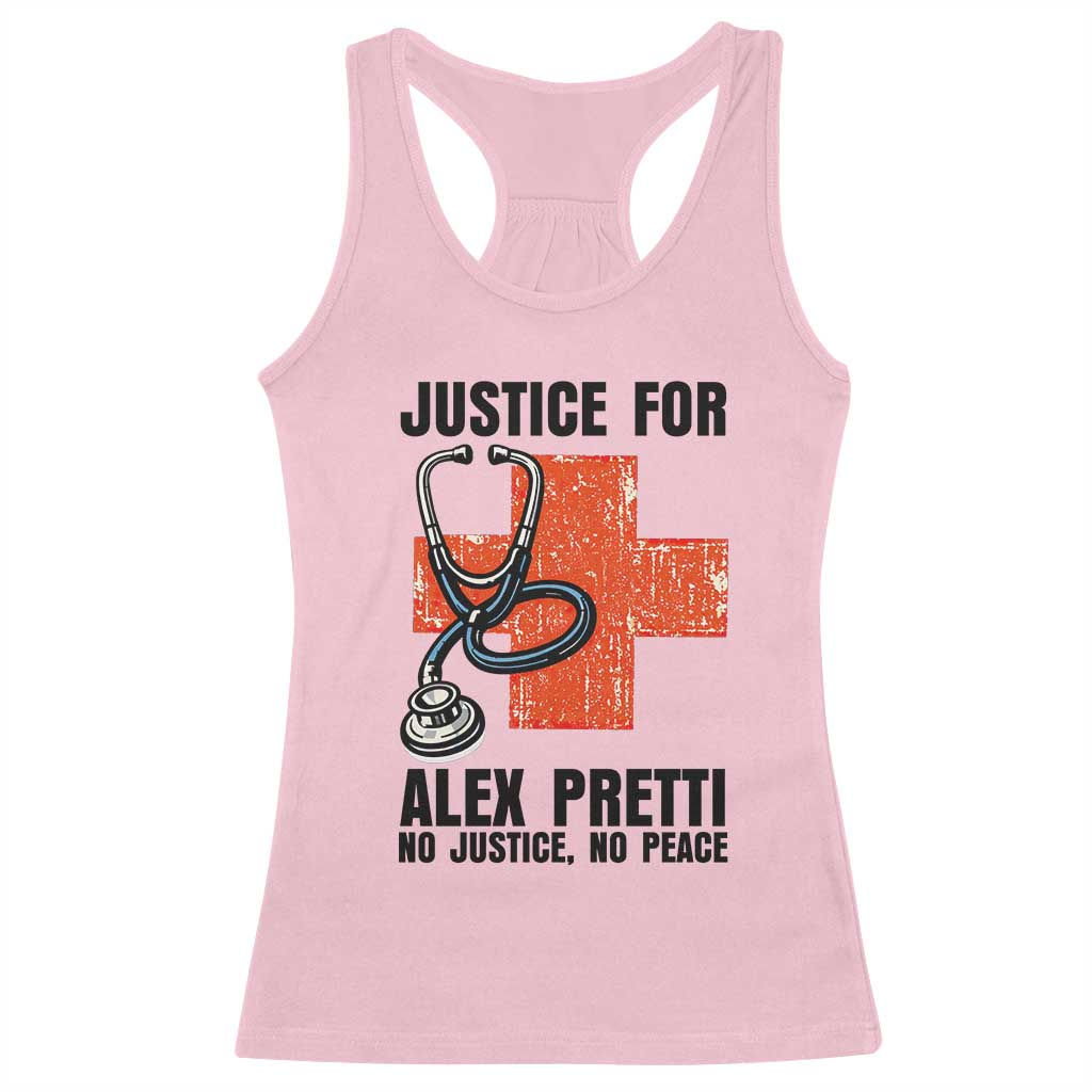 Justice For Alex Pretti Racerback Tank Top Minneapolis Support Gift TS12 Light Pink Print Your Wear