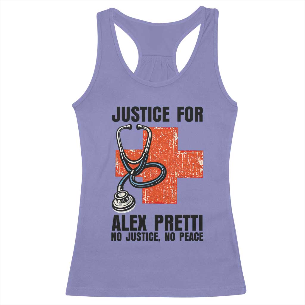Justice For Alex Pretti Racerback Tank Top Minneapolis Support Gift TS12 Violet Print Your Wear