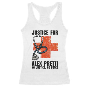 Justice For Alex Pretti Racerback Tank Top Minneapolis Support Gift TS12 White Print Your Wear