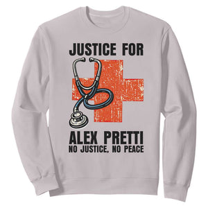 Justice For Alex Pretti Sweatshirt Minneapolis Support Gift TS12 Ice Gray Print Your Wear