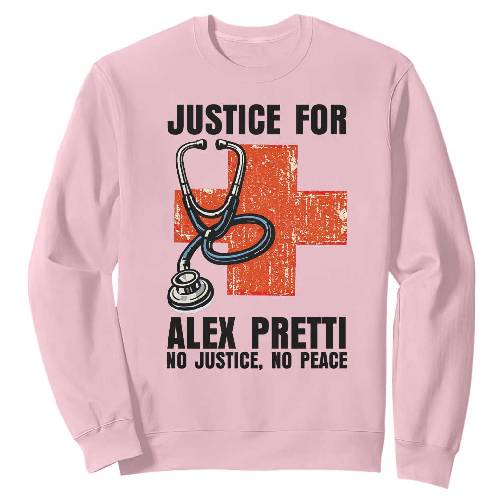 Justice For Alex Pretti Sweatshirt Minneapolis Support Gift TS12 Light Pink Print Your Wear