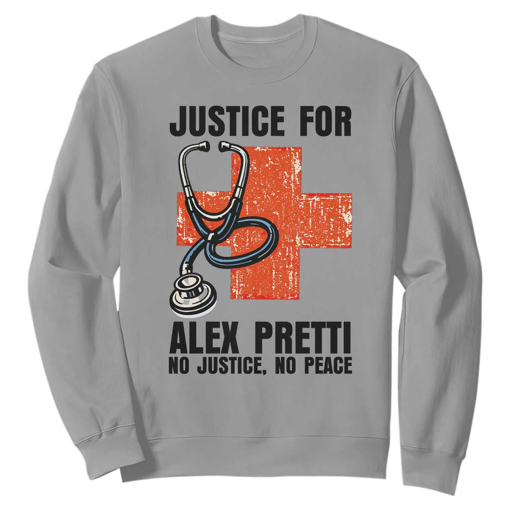 Justice For Alex Pretti Sweatshirt Minneapolis Support Gift TS12 Sport Gray Print Your Wear