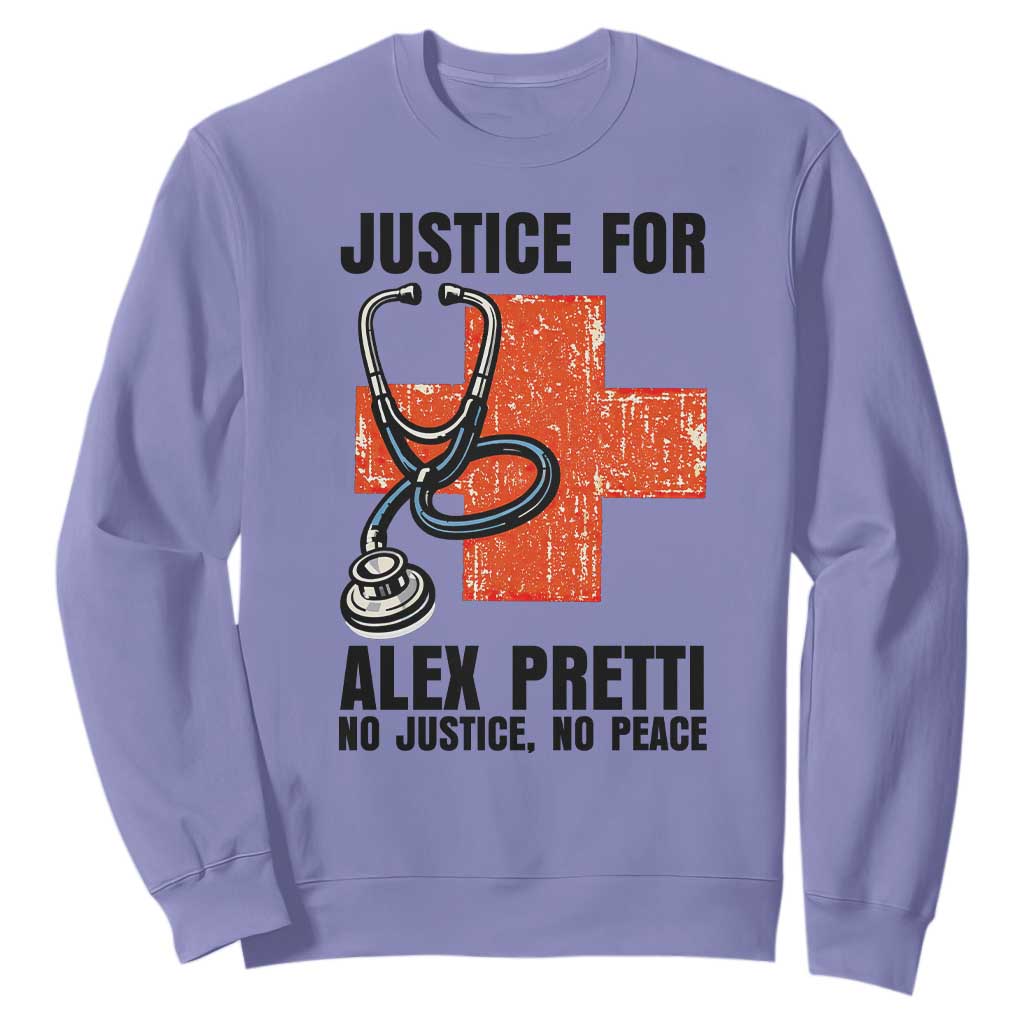 Justice For Alex Pretti Sweatshirt Minneapolis Support Gift TS12 Violet Print Your Wear