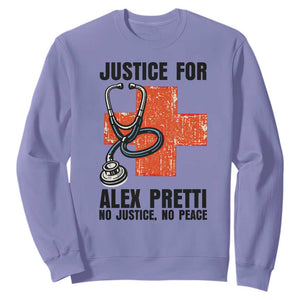 Justice For Alex Pretti Sweatshirt Minneapolis Support Gift TS12 Violet Print Your Wear