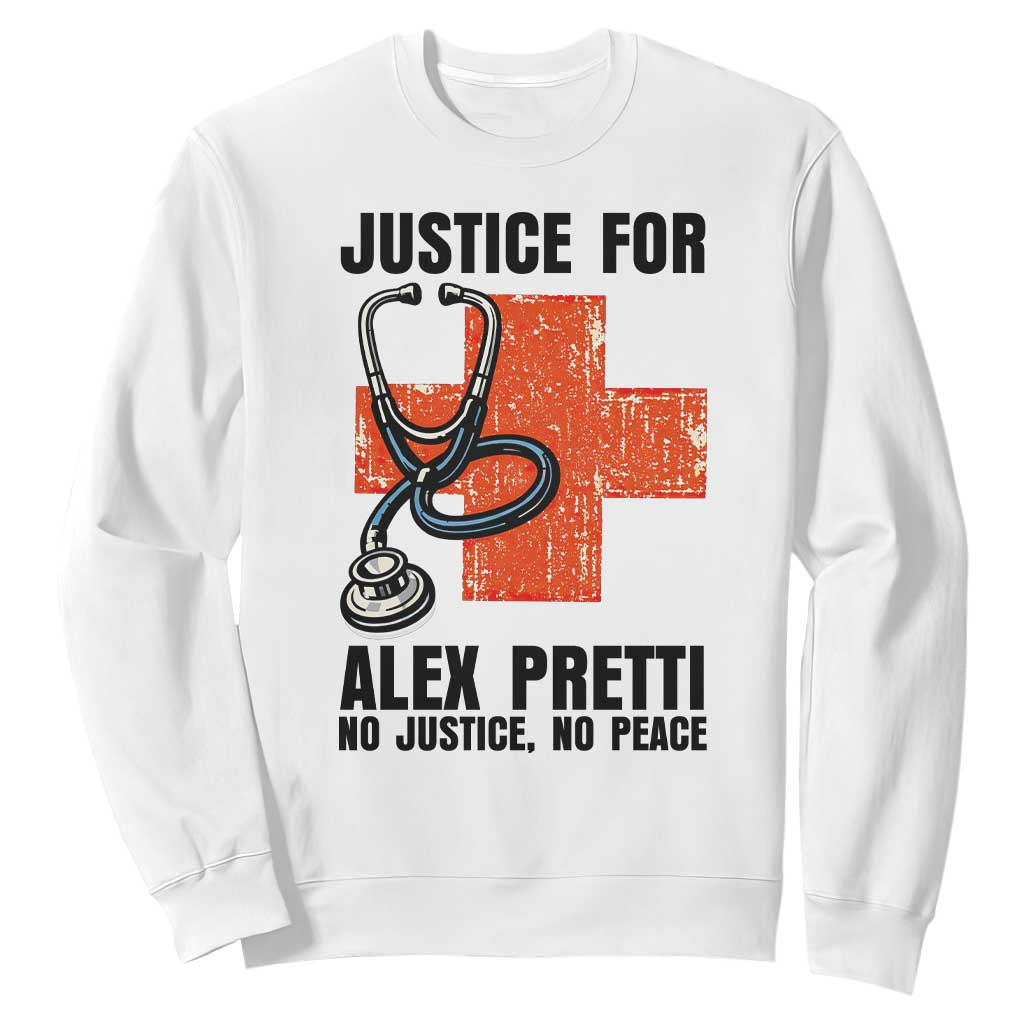 Justice For Alex Pretti Sweatshirt Minneapolis Support Gift TS12 White Print Your Wear