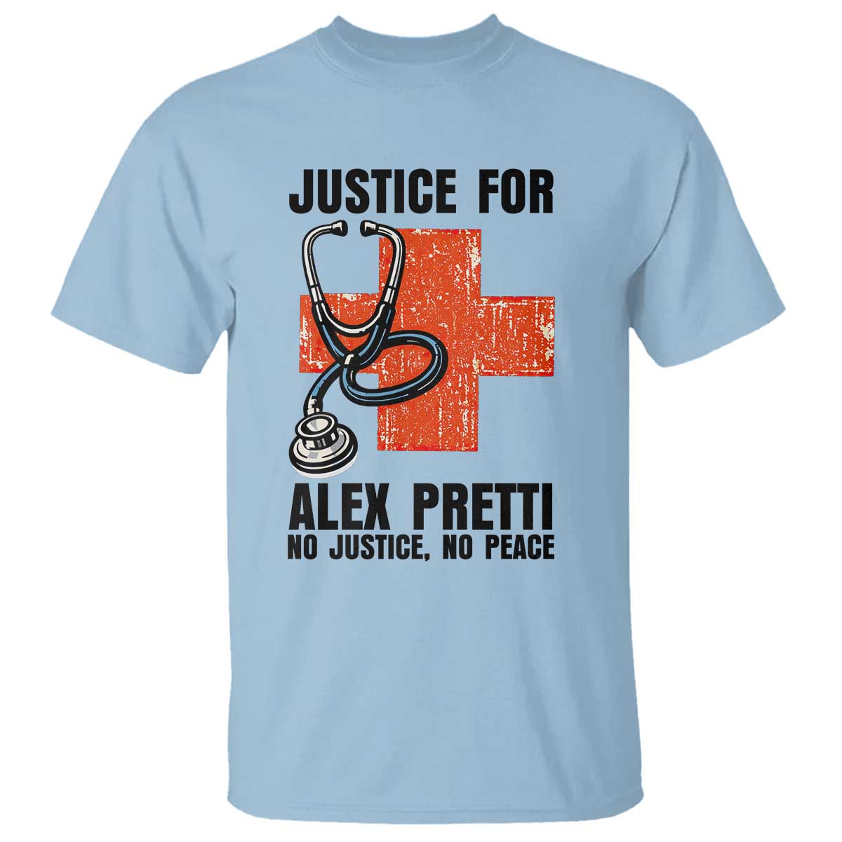 Justice For Alex Pretti T Shirt Minneapolis Support Gift TS12 Light Blue Print Your Wear