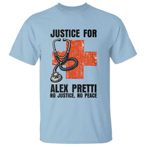 Justice For Alex Pretti T Shirt Minneapolis Support Gift TS12 Light Blue Print Your Wear