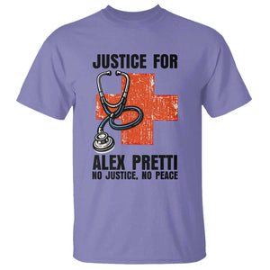 Justice For Alex Pretti T Shirt Minneapolis Support Gift TS12 Violet Print Your Wear