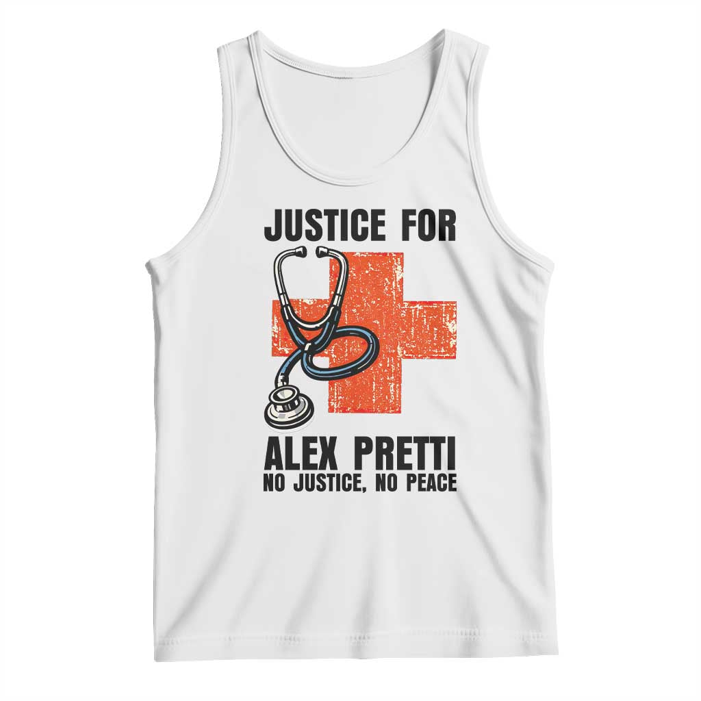 Justice For Alex Pretti Tank Top Minneapolis Support Gift TS12 White Print Your Wear