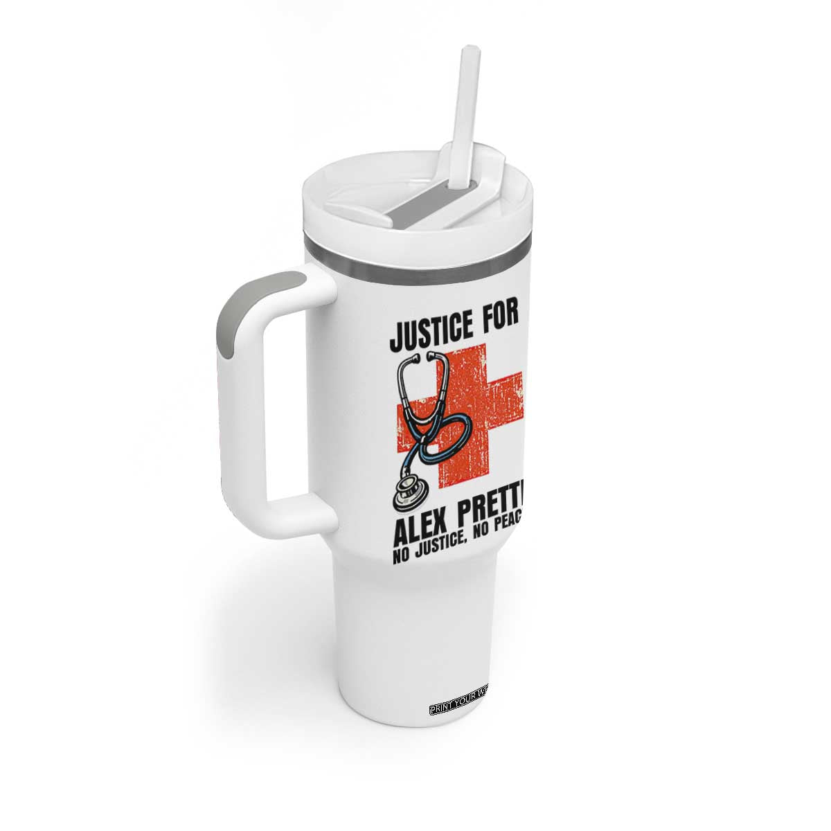 Justice For Alex Pretti Tumbler With Handle Minneapolis Support Gift TS12 Print Your Wear