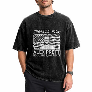 Minneapolis Strong Stand With Alex Washed Cotton T-Shirt Justice And Solidarity Support Gift