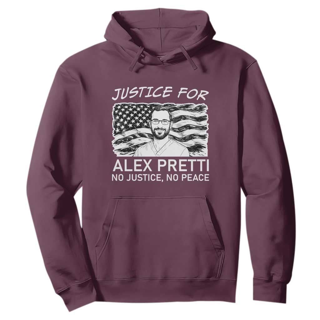 Minneapolis Strong Stand With Alex Hoodie Justice And Solidarity Support Gift TS12 Maroon Print Your Wear