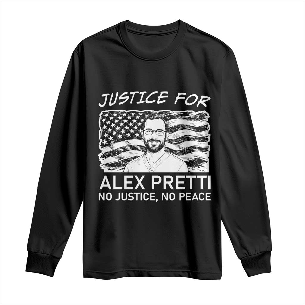 Minneapolis Strong Stand With Alex Long Sleeve Shirt Justice And Solidarity Support Gift TS12 Black Print Your Wear