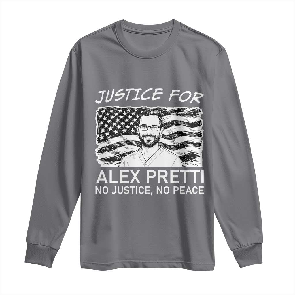 Minneapolis Strong Stand With Alex Long Sleeve Shirt Justice And Solidarity Support Gift TS12 Charcoal Print Your Wear