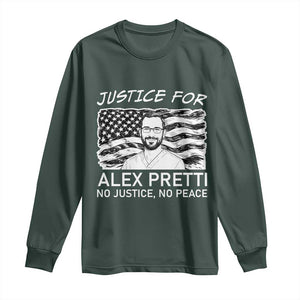Minneapolis Strong Stand With Alex Long Sleeve Shirt Justice And Solidarity Support Gift TS12 Dark Forest Green Print Your Wear