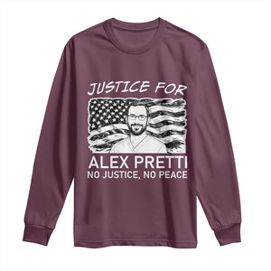 Minneapolis Strong Stand With Alex Long Sleeve Shirt Justice And Solidarity Support Gift TS12 Maroon Print Your Wear