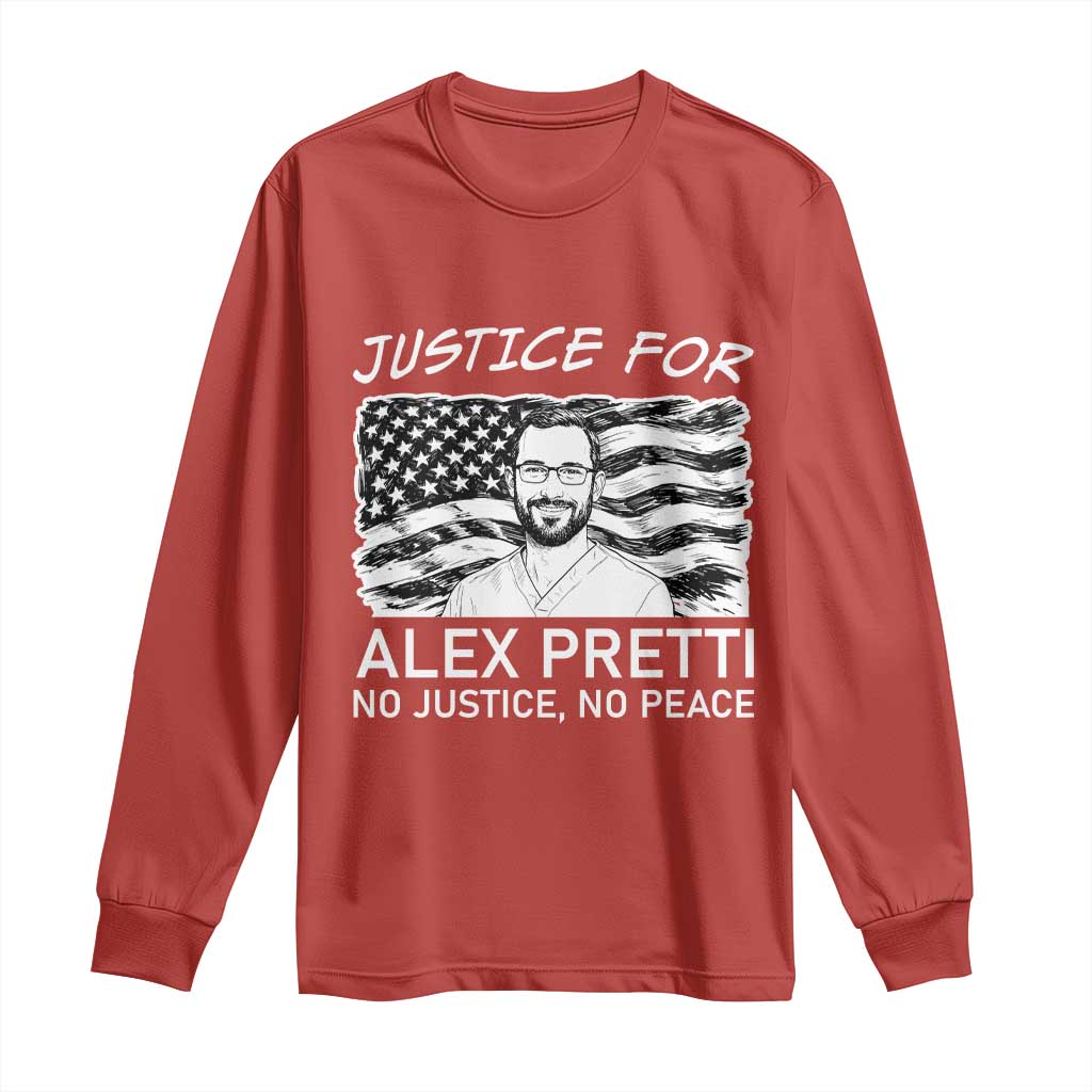 Minneapolis Strong Stand With Alex Long Sleeve Shirt Justice And Solidarity Support Gift TS12 Red Print Your Wear