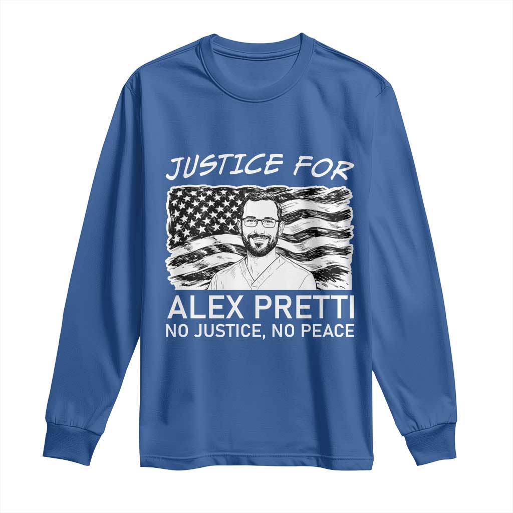 Minneapolis Strong Stand With Alex Long Sleeve Shirt Justice And Solidarity Support Gift TS12 Royal Blue Print Your Wear