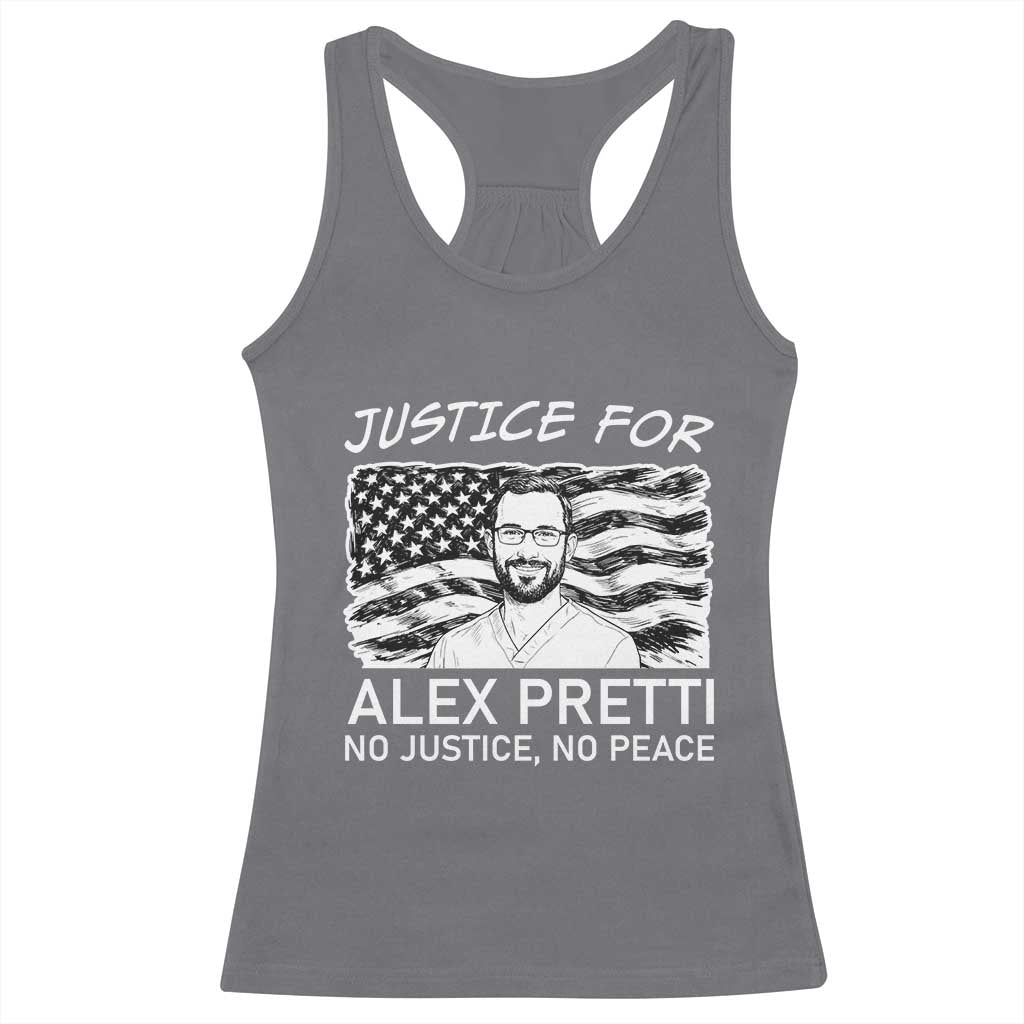 Minneapolis Strong Stand With Alex Racerback Tank Top Justice And Solidarity Support Gift TS12 Charcoal Print Your Wear