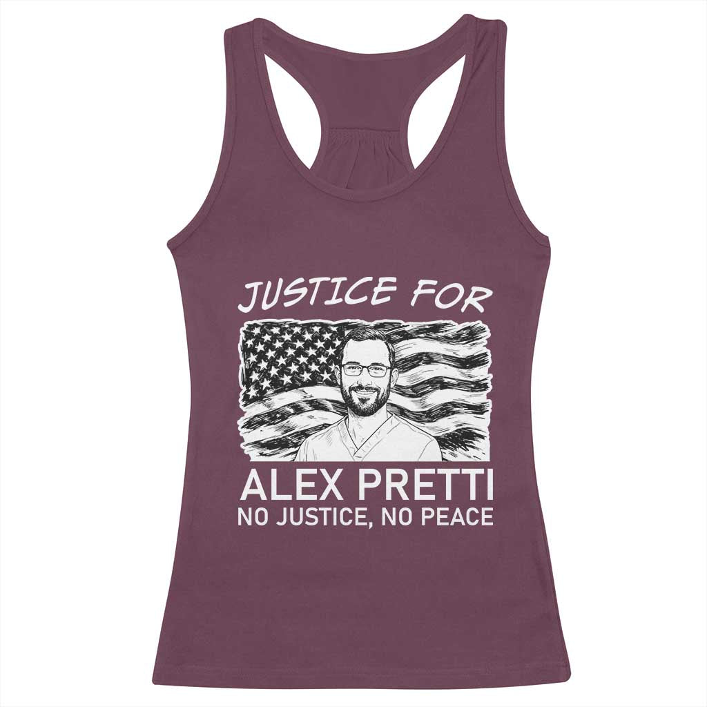 Minneapolis Strong Stand With Alex Racerback Tank Top Justice And Solidarity Support Gift TS12 Maroon Print Your Wear
