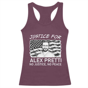 Minneapolis Strong Stand With Alex Racerback Tank Top Justice And Solidarity Support Gift TS12 Maroon Print Your Wear