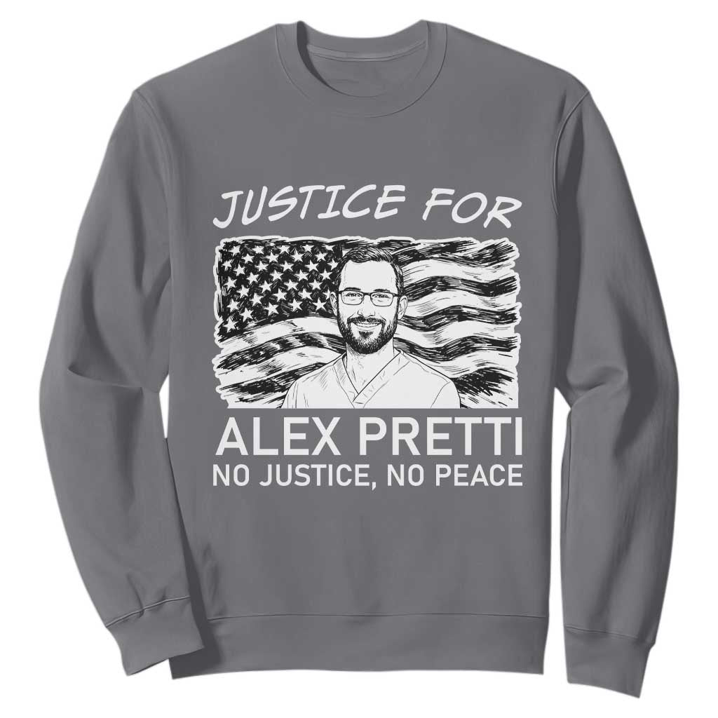 Minneapolis Strong Stand With Alex Sweatshirt Justice And Solidarity Support Gift TS12 Charcoal Print Your Wear