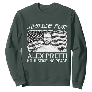 Minneapolis Strong Stand With Alex Sweatshirt Justice And Solidarity Support Gift TS12 Dark Forest Green Print Your Wear