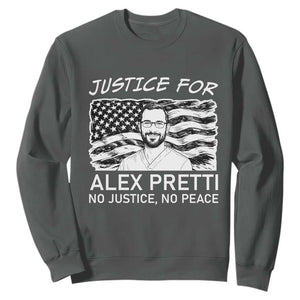 Minneapolis Strong Stand With Alex Sweatshirt Justice And Solidarity Support Gift TS12 Dark Heather Print Your Wear