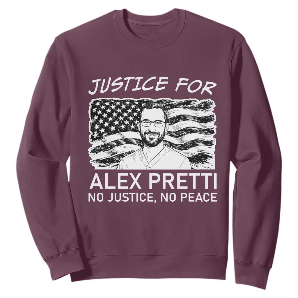 Minneapolis Strong Stand With Alex Sweatshirt Justice And Solidarity Support Gift TS12 Maroon Print Your Wear