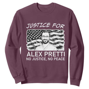 Minneapolis Strong Stand With Alex Sweatshirt Justice And Solidarity Support Gift TS12 Maroon Print Your Wear