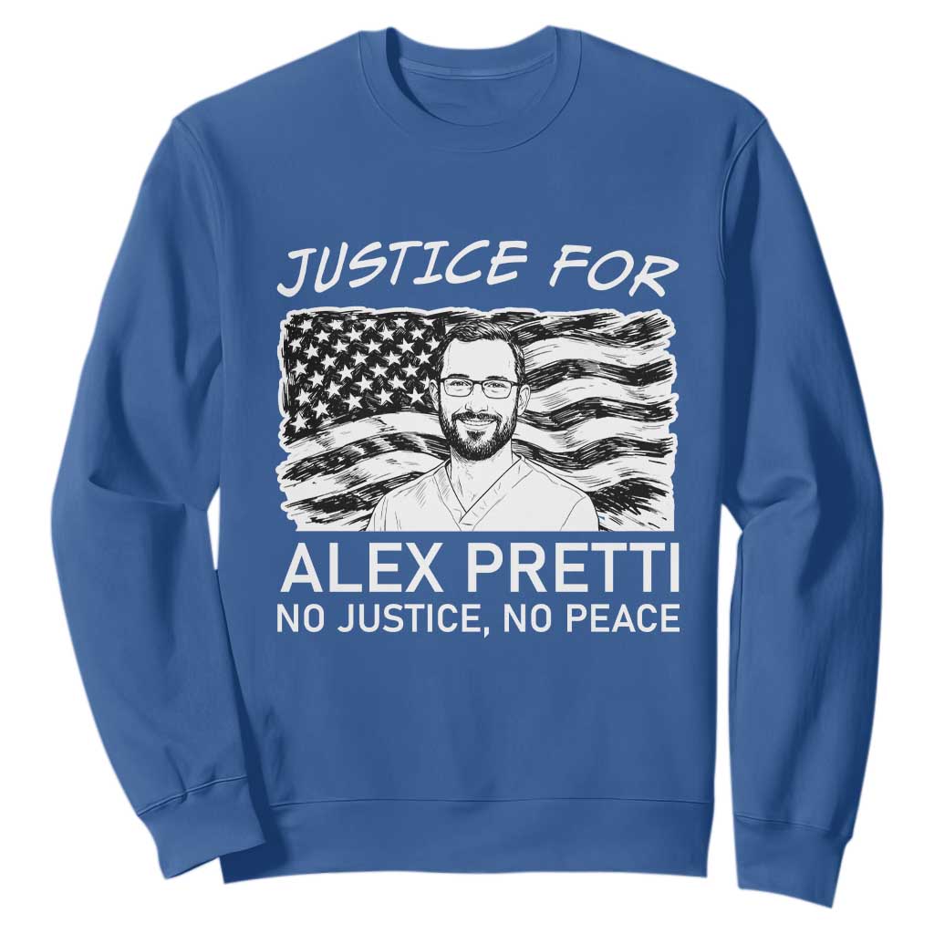 Minneapolis Strong Stand With Alex Sweatshirt Justice And Solidarity Support Gift TS12 Royal Blue Print Your Wear