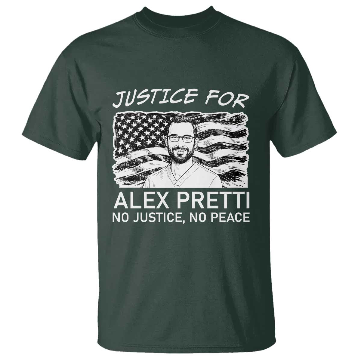 Minneapolis Strong Stand With Alex T Shirt Justice And Solidarity Support Gift TS12 Dark Forest Green Print Your Wear