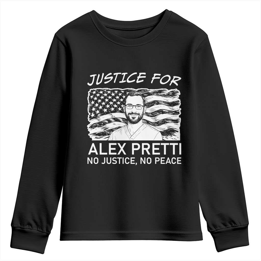 Minneapolis Strong Stand With Alex Youth Sweatshirt Justice And Solidarity Support Gift TS12 Black Print Your Wear
