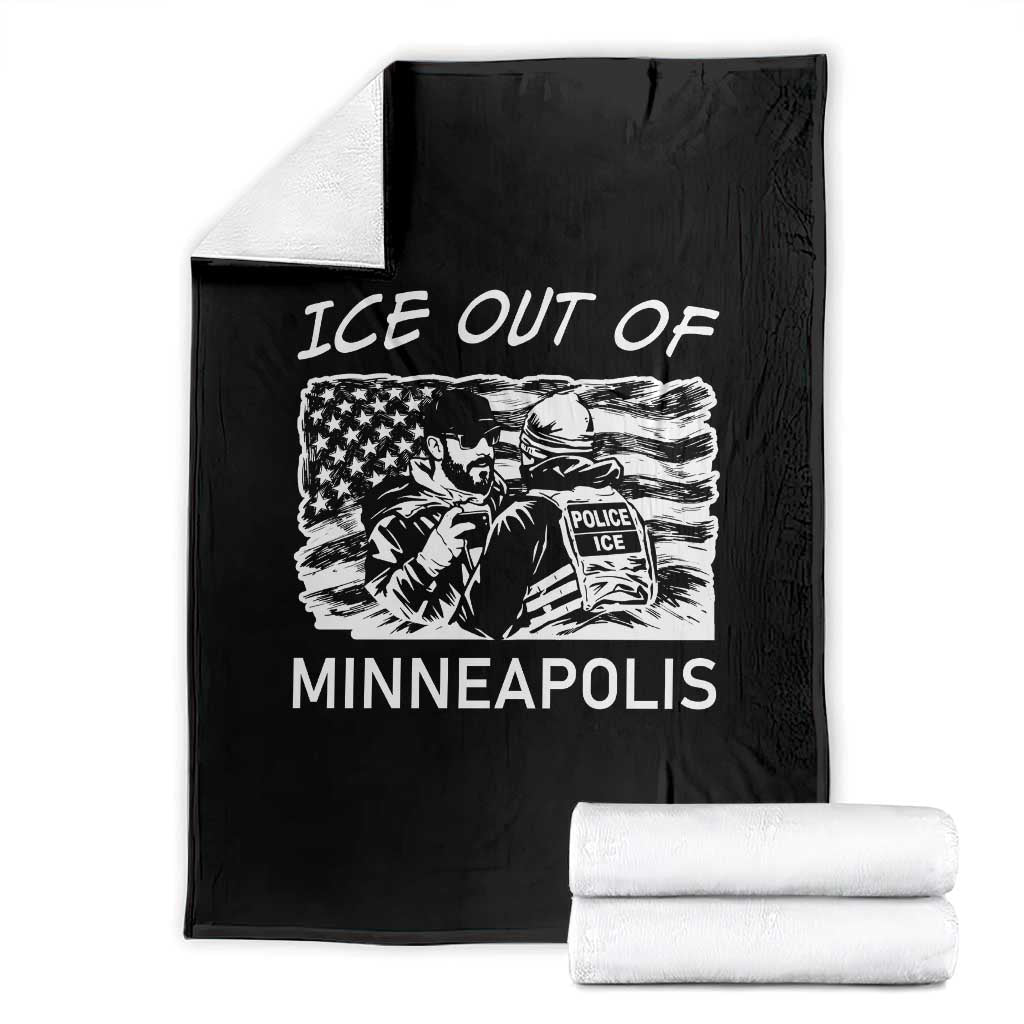 Ice Out Of Minneapolis Throw Blanket Minnesota Protest Support Gift TS12 Black Print Your Wear