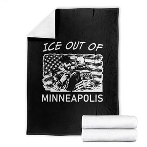 Ice Out Of Minneapolis Throw Blanket Minnesota Protest Support Gift TS12 Black Print Your Wear