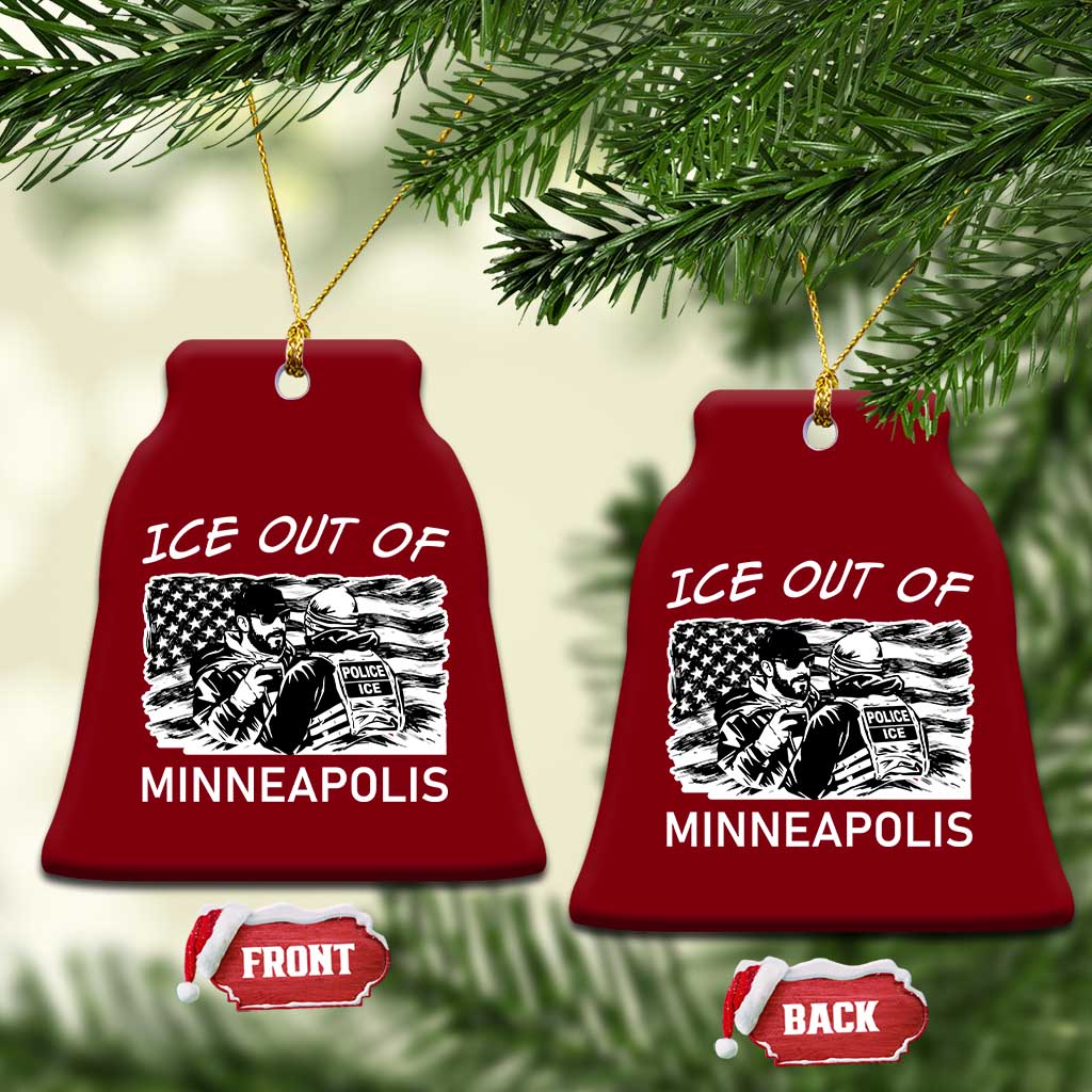 Ice Out Of Minneapolis Ceramic Ornament Minnesota Protest Support Gift TS12 Print Your Wear
