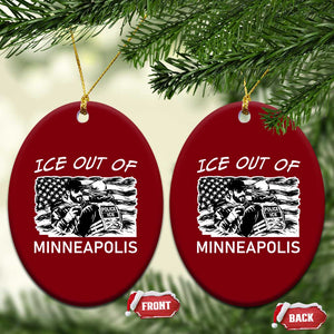 Ice Out Of Minneapolis Ceramic Ornament Minnesota Protest Support Gift TS12 Print Your Wear