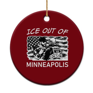 Ice Out Of Minneapolis Ceramic Ornament Minnesota Protest Support Gift TS12 1pc Red Print Your Wear