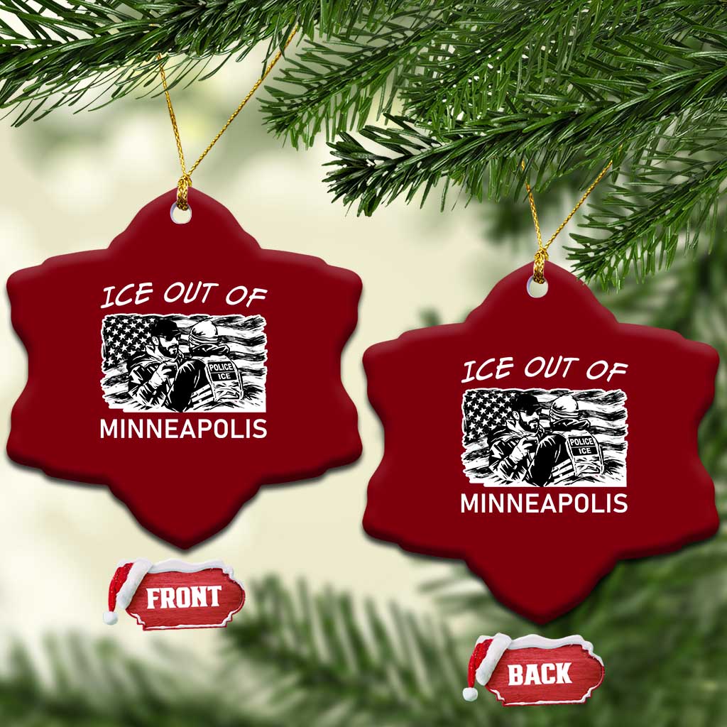 Ice Out Of Minneapolis Ceramic Ornament Minnesota Protest Support Gift TS12 Print Your Wear